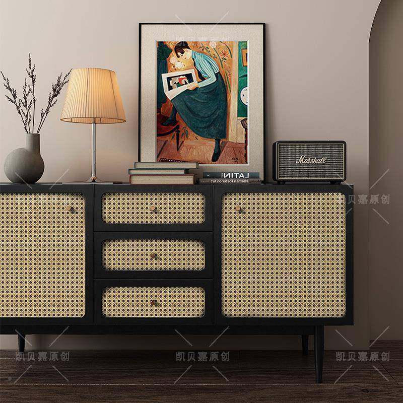 EQ4F具家翻新编贴纸柜子改造贴画装饰美式藤壁防纸墙F767TST6面装