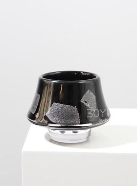 奢手工银收口简高脚气泡底水琉璃花瓶现BY09代约风洽轻谈桌台箔面