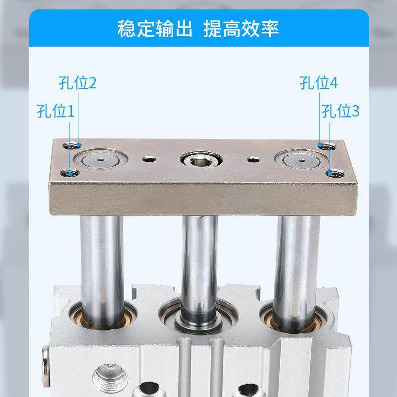 亚德客373型三三轴气缸T杆CM气动伸缩12-6-201-25-32-40-50-36高