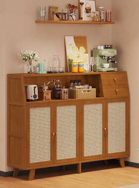 客餐边柜置柜物柜茶水柜新中式简约QKA房储物柜厨子厅靠墙防尘收