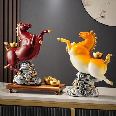 轻奢玄马关摆开件客家居厅办公室马到成功马到成功招财装饰店铺乔