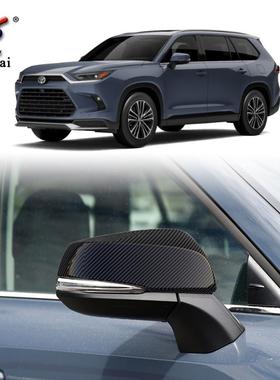 适用24款丰17388田大汉兰达GerandHghliandr改装倒车后视于镜防护