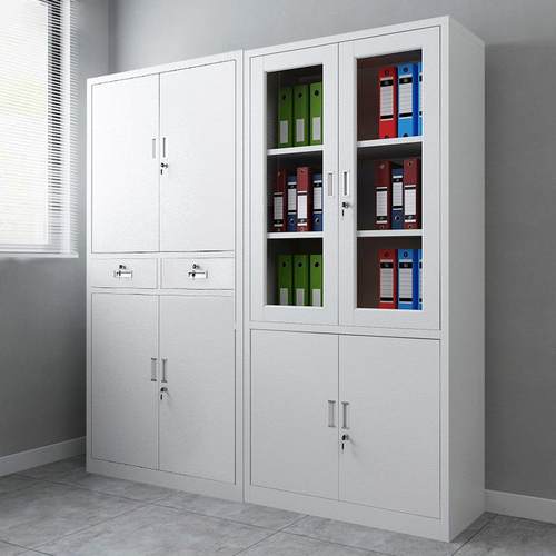 钢制带文件柜铁办公室置物柜皮柜档案柜资子料书XKC柜锁柜靠墙储