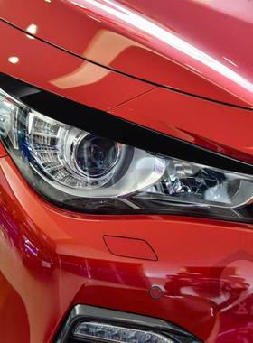 适用英菲尼迪Q50大灯眉前脸装饰贴钢琴黑汽装外车87743饰改灯配件