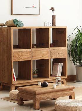 老榆木置置物柜客30433厅物实木用储柜家子中式简约收纳物餐厅边