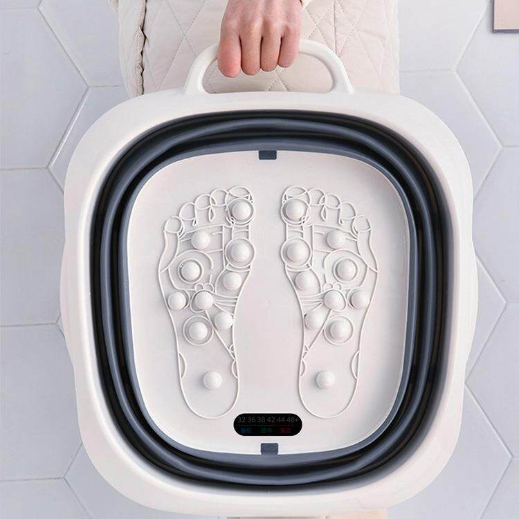 可折叠泡脚桶家用足浴桶旅料塑保温过小携腿行便式按摩331洗脚盆