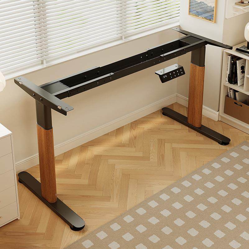 升541降腿电动双公电机桌线槽降款桌腿办学习书桌子支架可调节升