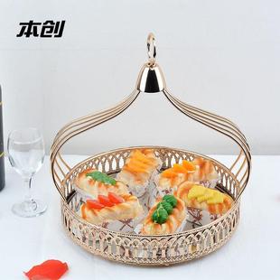 午水果盘零食盘创意欧甜品篮下茶糕点无品牌/托蛋糕盘展示架冷式