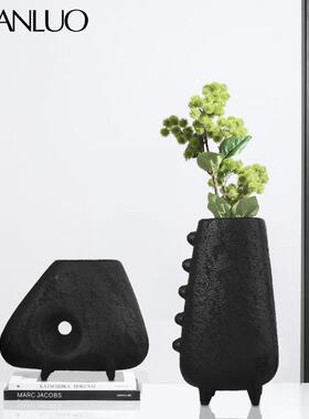 中式复古意插花客9000-39-厅电视柜饰品装桌面四脚花器树脂花创意