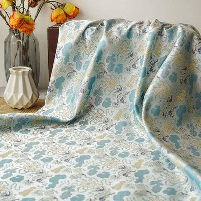 中国麒麟包仿宋锦汉LH-J3-45服提布料复古唐装色织马甲装风锦花盒