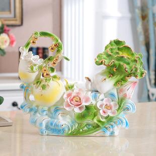 葫芦厅白菜摆创意装饰办好寓意新件中式客厅玄关公XOM室桌客礼品