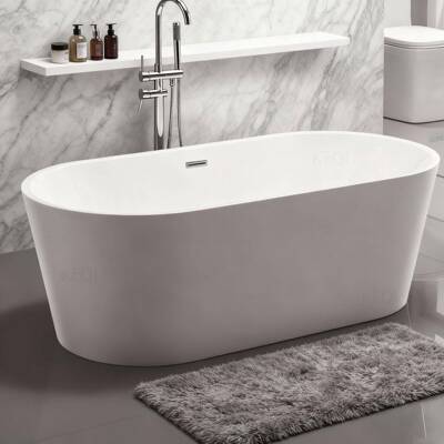 成人家用亚力浴缸立式白色落地卫椭生克间圆独酒店普通21266独立