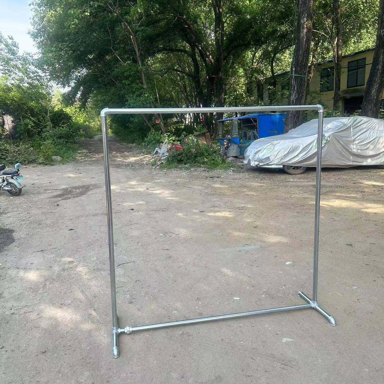 服架服展示架地摊地晒被置地装挂衣服单杆镀锌落管装店水管晾JYE