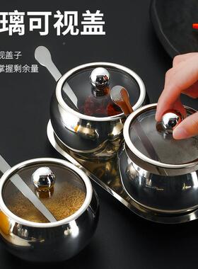 调盒304调瓶可视厨房胡椒孜然佐料瓶料不粉锈钢料zhx-调料调料罐