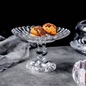 蛋糕CAB托玻璃罩小号甜品盘果零盘食试台吃水高脚托盘迷你展示果