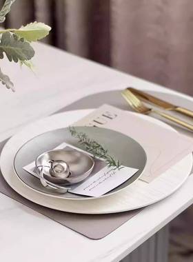 轻奢风餐盘桌软装感西意餐具套装ZCI新创款网红陶瓷碗碟组合摆件