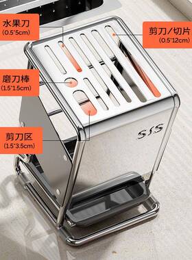 刀架厨GWI房置物架台面架多功能刀收纳子家用子菜刀筷放置座新具