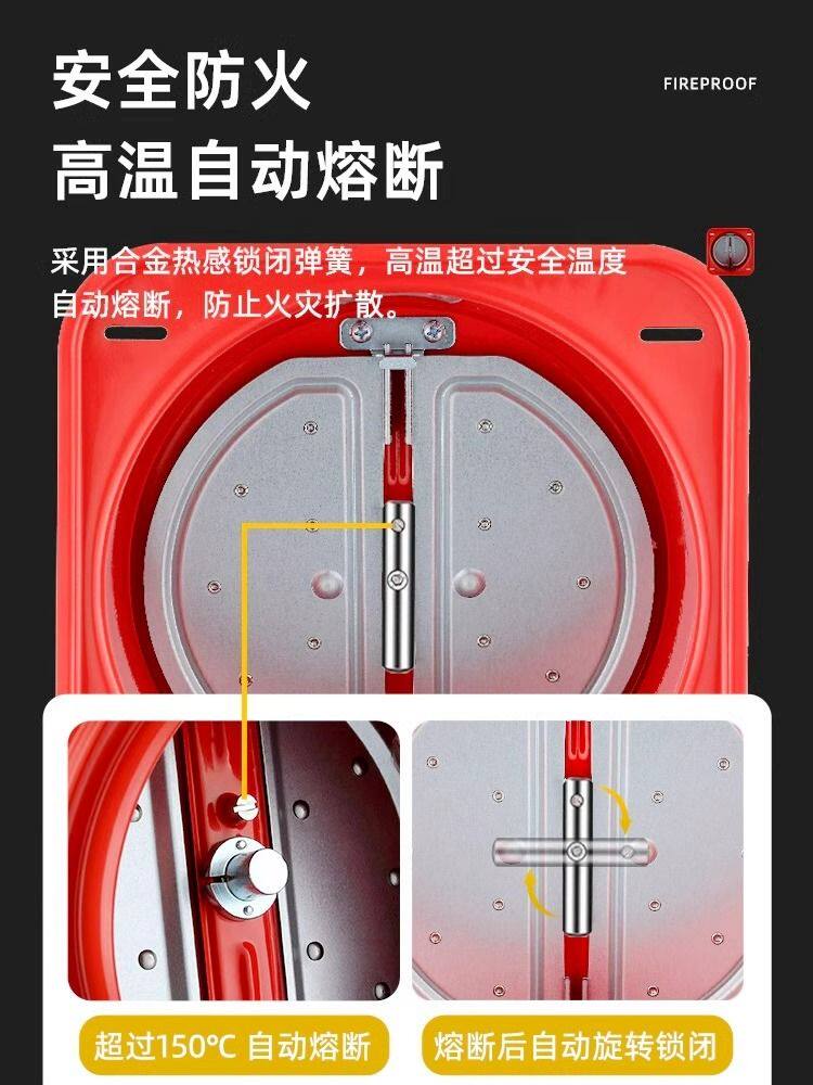 厨房烟道止回阀加厚碳钢防反味防火排烟道抽油烟机通用管道单向阀