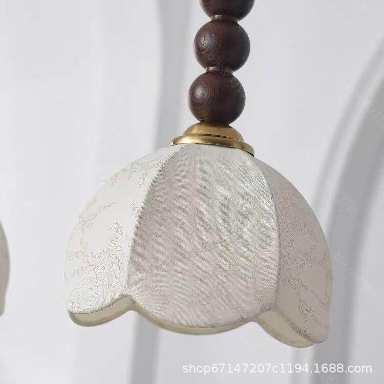 台南洋复古风卧室床535头小吊灯原木美式中古北餐欧灯厅餐桌吧吊