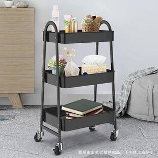 推车置物食架厨房落地移小可伸缩折叠动卧室储物架多层零卫生间收