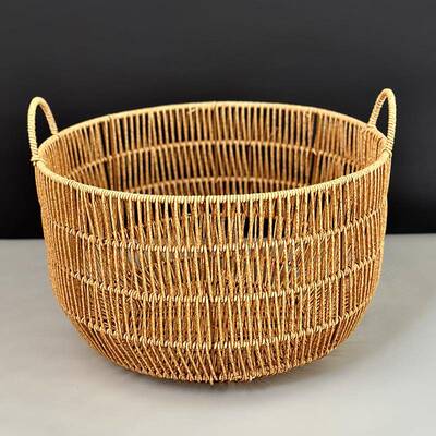 藤编脏衣篓塑编织胶家用衣高颜值浴室K003177洗篮杂物整理藤编收