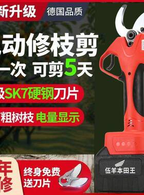 电动剪强刀果园枝剪力剪MUZ刀剪树枝电剪修刀锂电剪刀厂家电直销