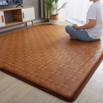 夏藤编凉席地地twKAWQWR垫毯客厅沙发茶几垫米卧室床边毯榻榻垫子