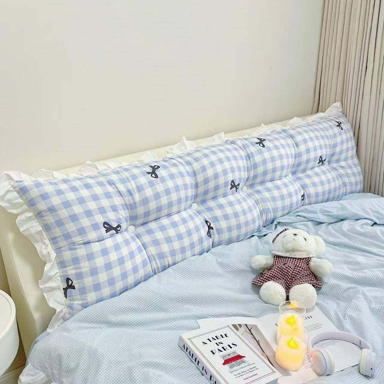 床头厂家直供垫靠榻背软包卧腰室床上双靠人护榻米拆洗防撞可拆洗