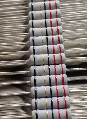 3WS22R22欧五色环电ZMA1炉碳电膜电阻绕线阻红磁红黑金黑000个
