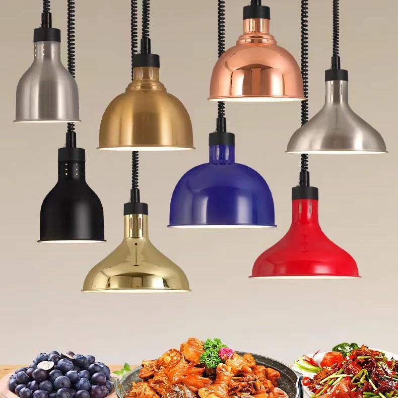 食物保温伸吊灯餐厅缩吊式灯单挂保温灯自头助餐食物562食品加热