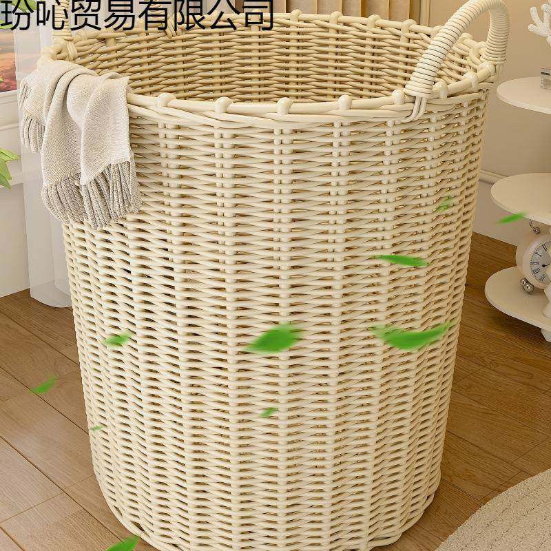 仿藤编脏篮家用脏衣服收纳筐大玢RN7850藤容量脏娃衣篓衣高颜值篓,收纳整理,脏衣篮,淘宝优惠券,粉丝福利购,淘宝优惠卷