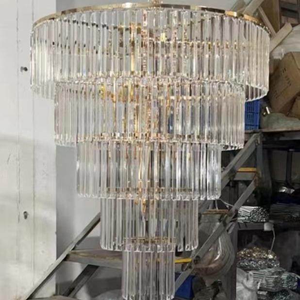 新款婚礼装置饰婚吊庆灯多层亚克堂力冰条68805灯吊顶灯饰布婚礼