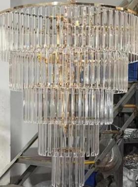 新款婚礼装置饰婚吊庆灯多层亚克堂力冰条68805灯吊顶灯饰布婚礼