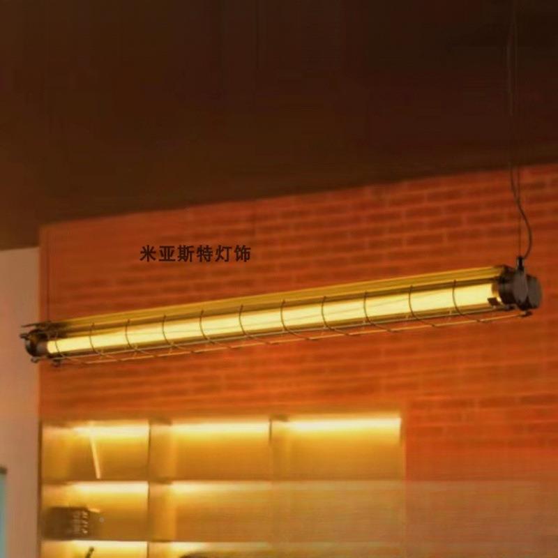 工业吊灯式复古创风美意餐厅长条吧酒清吧咖啡厅843烧烤店餐桌吧