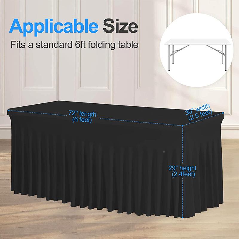 跨境弹力桌套桌裙形庆JXB宴会太阳长方裙摆会议办婚公裙弹力桌布