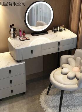 斗柜梳妆OAY台一体室简约小现户型代轻奢奶油风实木化妆卧桌岩板