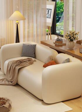 奶油风艺沙发202新款小5户型客厅卧室双人艺71422三人公寓直排布