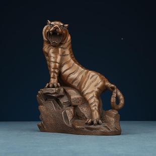 紫铜上公山虎摆件生肖虎寅虎铜老虎厅书办162室房柜台摆设工艺客