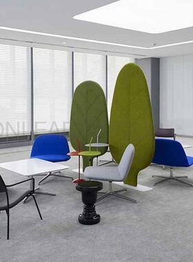 意松树创叶子屏风活动式办公室饰隔移61858动屏风装断架空层儿童