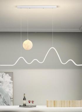 餐吊灯轻奢24114厅饭厅餐桌简台灯具大气现代约吧月球灯极简