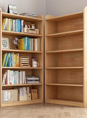 实木书架HOQ儿童家用多收层落地简窗易柜卧室纳储物柜教室飘置物