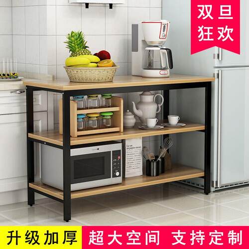 餐新款厨房餐厅理台切r桌操作台家用吧台中料岛台储物桌菜边柜钢