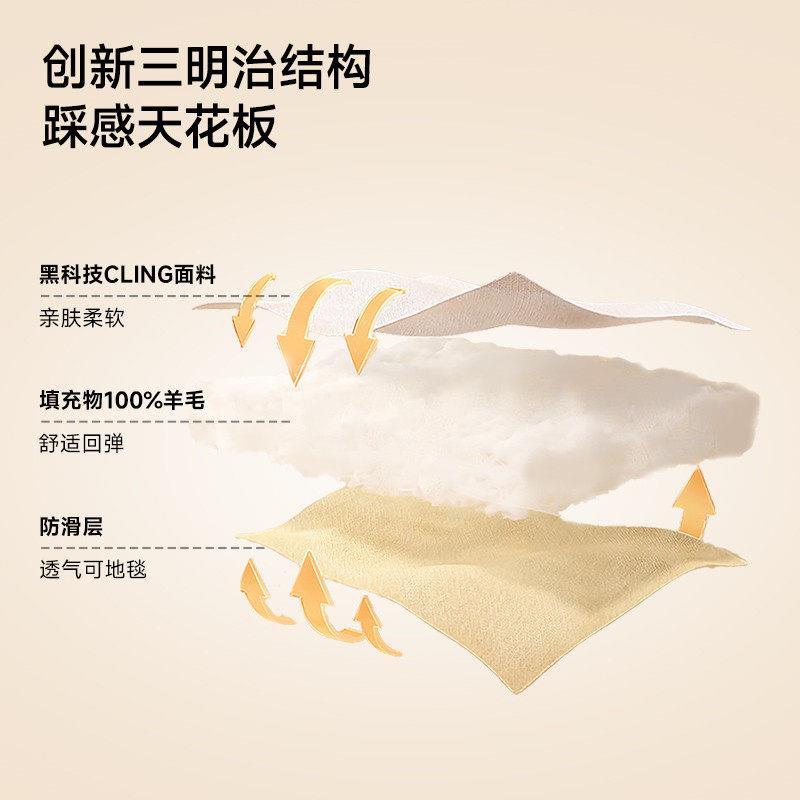 惦记双层拆洗BCM羊地毯轻奢客机厅卧室毛防水免现洗洗地毯2025新