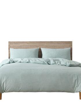 Q5M「O安心」老粗布四件套纯棉布床品套件夏1.5m/1.8mPJL棉纯色季