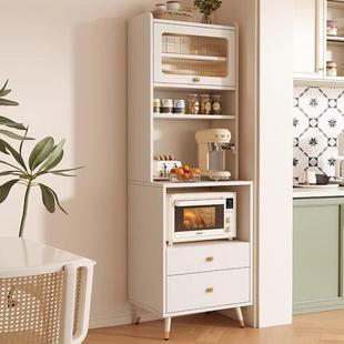 实木餐边IOV柜柜一体靠墙高储物柜小户型边柜茶g水微波炉收纳置物