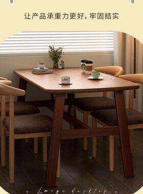餐OTE桌家用小户型约现代房吃饭饭简桌子出租用长方形桌餐饮商用