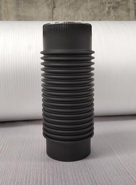 炉真火燃木壁炉装安配件3IIF04壁不锈钢烟管烟囱原色/黑色可选