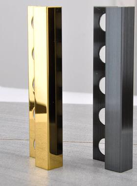 厅30条4不锈钢装IJV饰条客瓷砖转收边黑钛金属木地板墙砖收角口条