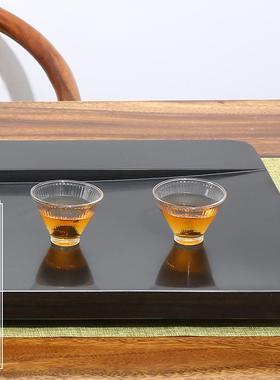 天然乌金石茶盘家用客厅功夫金头具茶台简茶石约茶海排UPG水黑石