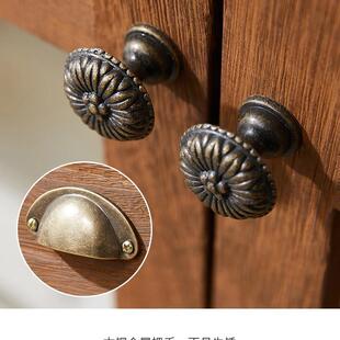 边美式实木五斗柜复古储物柜带门客纳厅小收柜子地中海餐985柜型